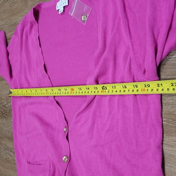 (L) Joan Rivers Wool Blend Cardigan Casual Lightweight Office Workwear - Picture 9 of 10